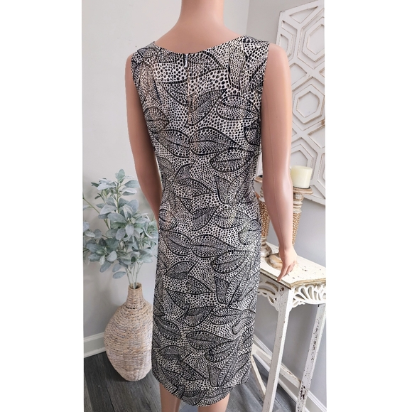 Tory Burch Silk Blend Gold Metallic Beaded Straps Sheath Dress - Picture 2 of 11